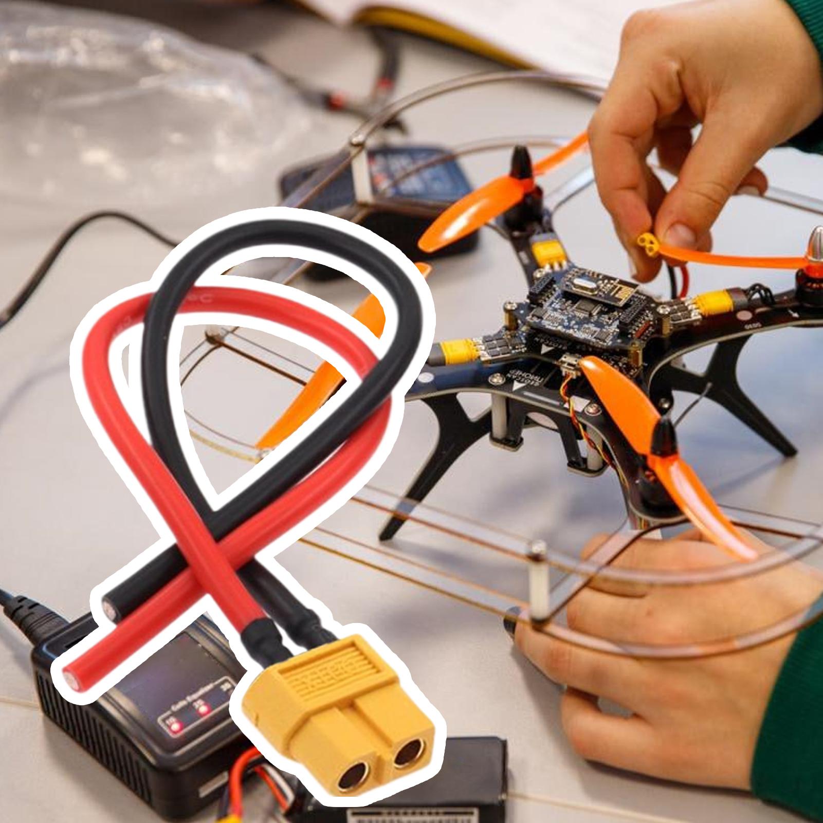 Drone Battery Adapter - XT60 Мужской/Женский удлинительный кабель 16 AWG