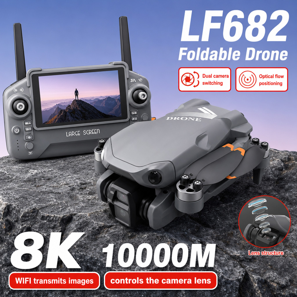 Drone Controller Screen - Дрон для аэрофотосъемки LF682 с двумя