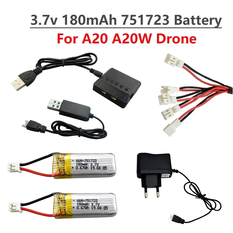 Drone Battery Adapter - Оригинальный литий-полимерный аккумулятор 3.7V 180mAh и