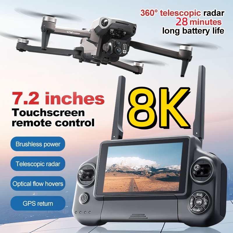 Квадрокоптер 8K с 3-осевым под – обзор и цена Drone Controller Screen