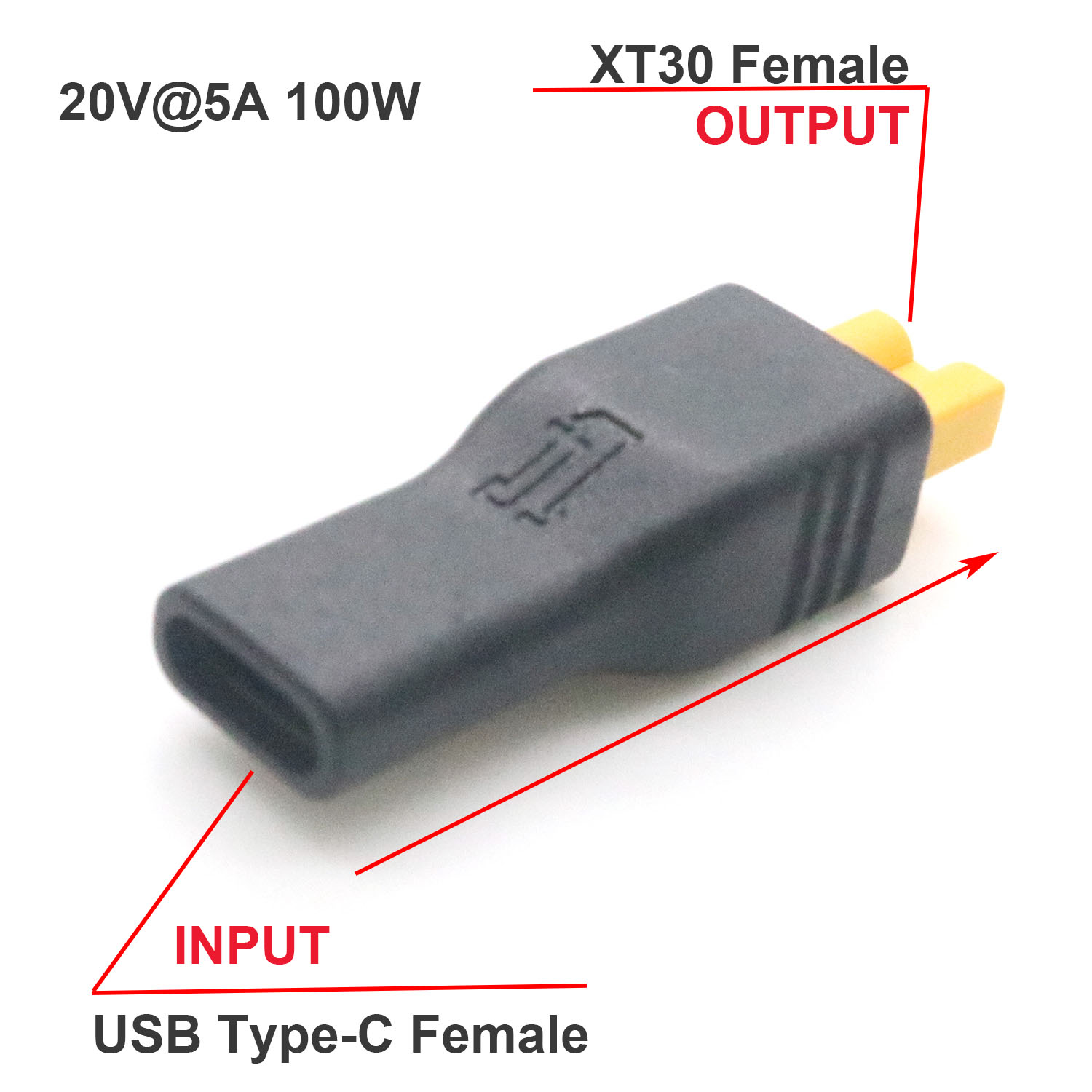 1 шт. USB Type C Женский вход  – обзор и цена Drone Battery Adapter